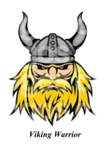 Drawing of a Viking Warrior's face
