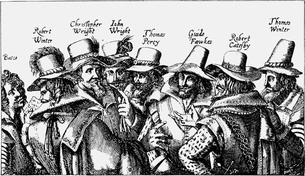 A ancient drawing of the conspiritators