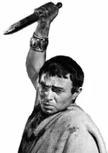 A pictureof a man with a dagger that is about to stick someone!