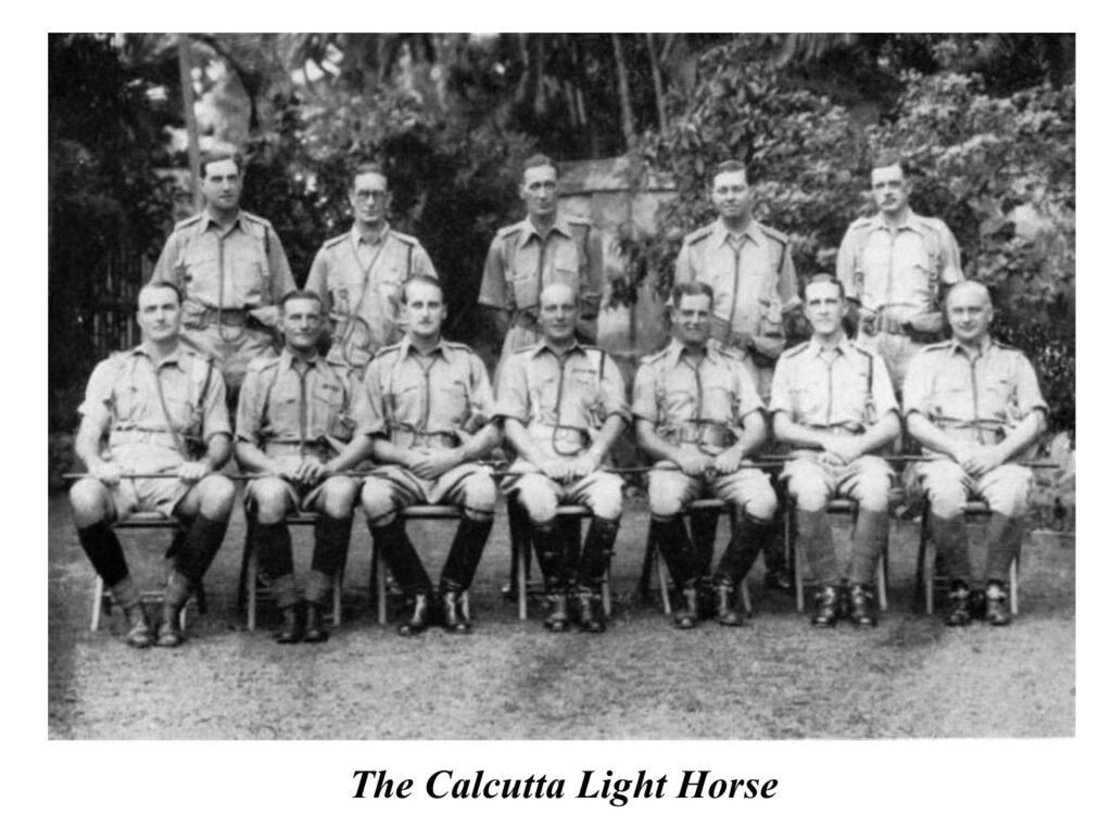 A picture o fthe Calcutta Light Horse team before they set out.